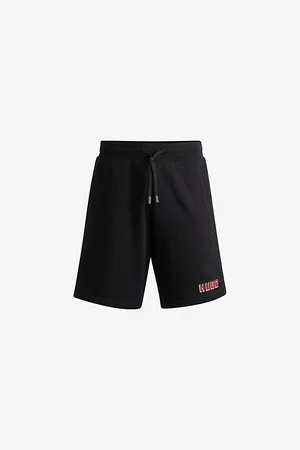 HUGO BOSS Logo-print Relaxed-fit Cotton Sweatshorts