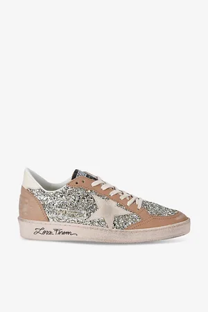 Golden Goose Ballstar 65199 Glitter-embellished Suede Low-top Trainerse