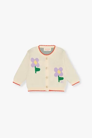 Bobo Choses Pansy Flower Organic-cotton Cardigan 6-24 Months