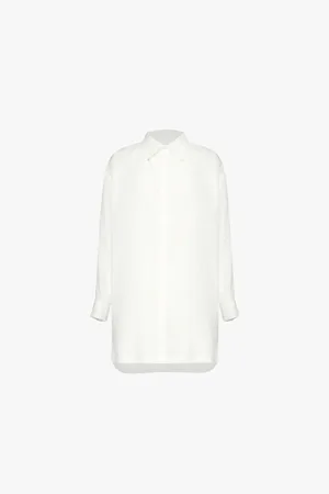 YOHJI YAMAMOTO Double Placket Oversized Long-sleeve Cotton-poplin Shirt