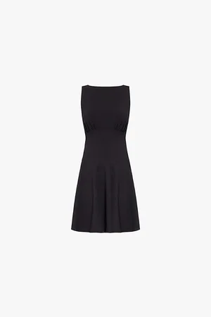 Reformation Mayve Round-neck Stretch-woven Mini Dress
