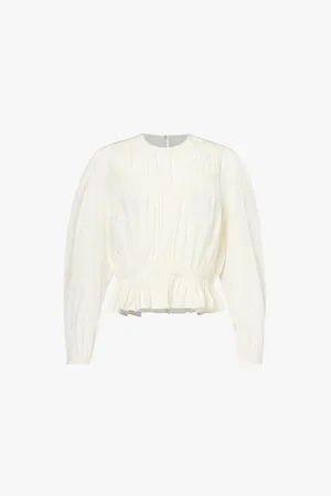 Isabel Marant Gelina Pleated Silk Top