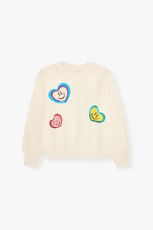 Molo Marge Sequin-hearts Organic-cotton Sweatshirt 4-12 Years