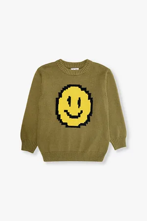 Molo Bello Smiley-pattern Wool-blend Knitted Jumper 3-12 Years