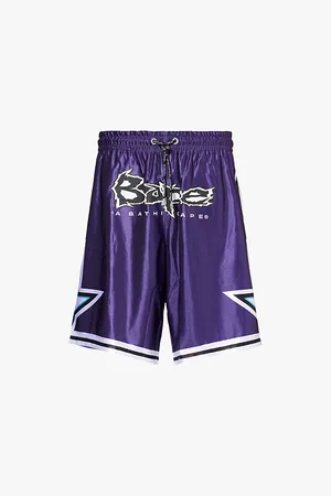 A Bathing Ape Brand-print Reversible Woven Shorts