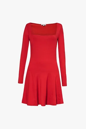 Reformation Coen Square-neck Stretch-woven Mini Dress