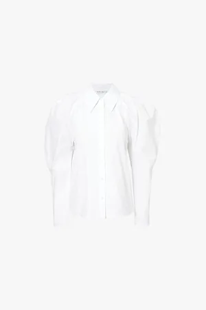 Nina Ricci Bow Open-back Cotton Shirt