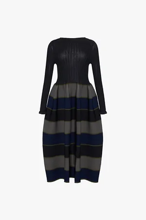 CFCL Pottery Ribbed-top Recycled-polyester Maxi Dress