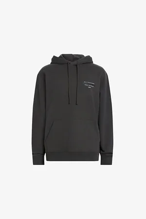 AllSaints Redact Logo-embroidered Organic Cotton-jersey Hoody