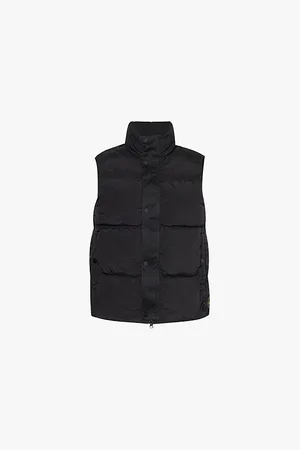 Stone Island Garment Dyed Brand-badge Shell-down Gilet