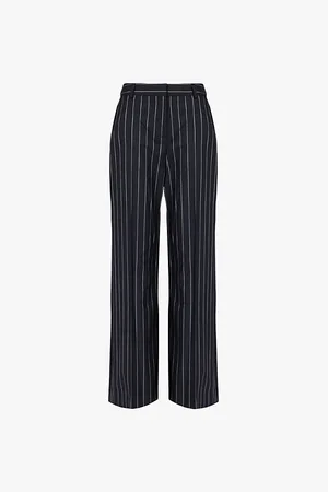Nina Ricci Pinstripe Wide-leg Wool Trousers