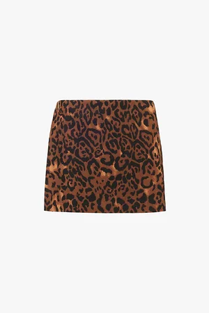 Reformation X Laura Harrier Charchi Print Stretch-woven Mini Skirt