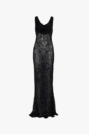 Reformation X Laura Harrier Cavallo Semi-sheer Woven Maxi Dress