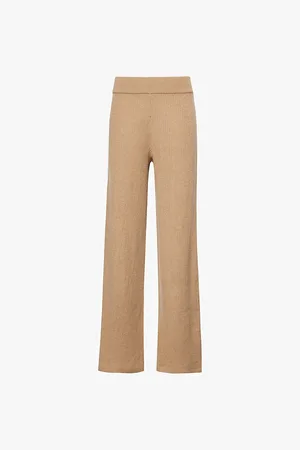 LE KASHA Banvir Ribbed Straight-leg High-rise Organic-cashmere Trousers