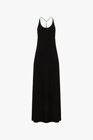 Grace Spine Open-back Sleeveless Stretch-woven Maxi Dress