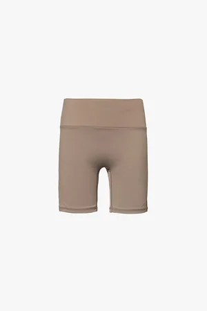 The Couture Club High-rise Brand-embossed Stretch-woven Shorts