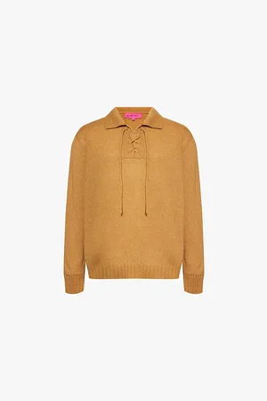 THE ELDER STATESMAN Nimbus Hockey Spread Collar Regular-fit Cashmere and Cotton-blend Jumper