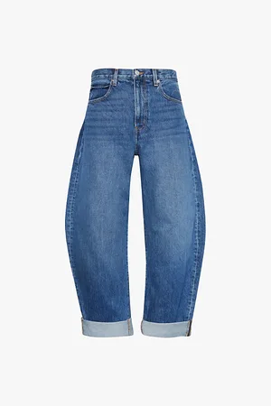 Frame Baggy Bubble Barrel-leg High-rise Jeans