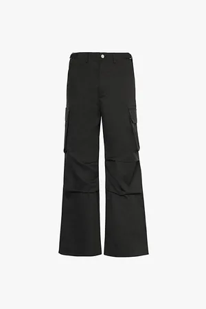 Found Cargo Flap-pocket Straight-leg Relaxed-fit Cotton-blend Trousers