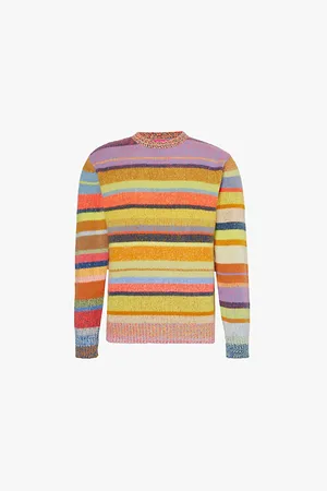 THE ELDER STATESMAN Crewneck Stripe Regular-fit Cashmere Jumper