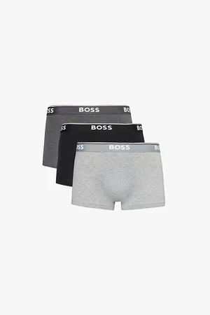 HUGO BOSS Branded Waistband Stretch-cotton Boxer Trunks