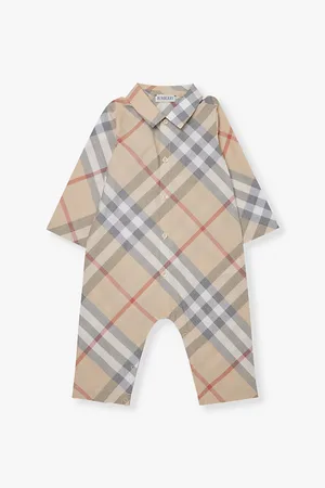 Burberry Mason Check-print Cotton Romper 3-18 Months
