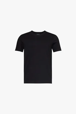 HUGO BOSS Crewneck Embroidered Branding Cotton-jersey T-shirt