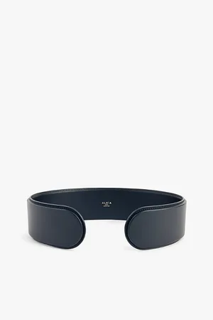 Alaïa Flex Straight Open-front Leather Belt