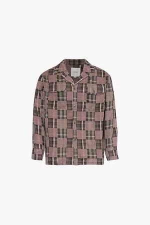 Found Check-print Buttoned-pockets Relaxed-fit Cotton-poplin Shirt