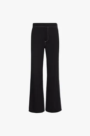 RAG&BONE Irina Contrast-stitch Straight-leg Mid-rise Stretch-woven Trousers