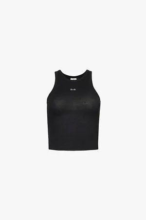 Bec & Bridge Racer Brand-embroidery Stretch-cotton Top