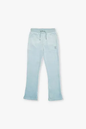 Juicy Couture Diamanté-text Bootcut-leg Velour Jogging Bottoms 7-16 Years