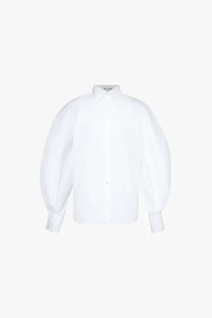 Alaïa Split-sleeve Straight-point Collar Regular-fit Cotton Shirt