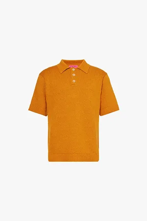 THE ELDER STATESMAN Nora Short-sleeves Cotton-knit Polo Shirt