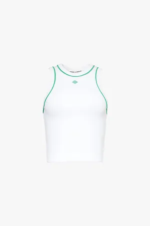 The Couture Club Embroidered Slim-fit Stretch-cotton Top