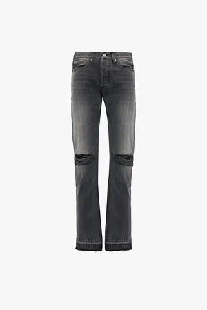 Rhude Beach Bum Destressed Straight-leg Denim Jeans