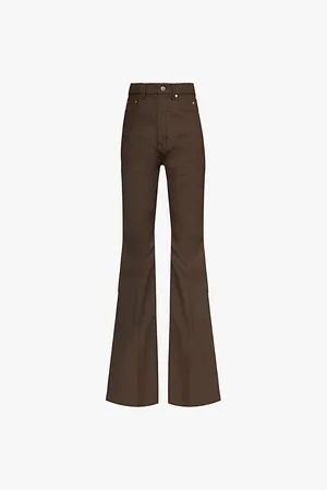 Rick Owens Bolan Coated Straight-leg High-rise Cotton-blend Jeans