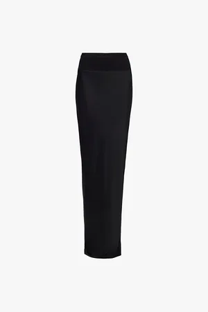 Rick Owens Coda Elasticated-waistband Slim-fit Woven Maxi Skirt