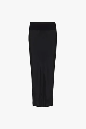Rick Owens Bias Elasticated-waistband Slim-fit Woven Midi Skirt