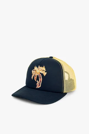 Palm Angels Burning Palm Cotton-canvas and Mesh Trucker Cap