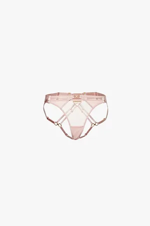 BORDELLE Retta Open Back Stretch-lace Briefs