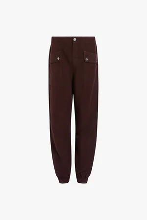 AllSaints Val Tapered-leg High-rise Linen-blend Trousers