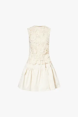 Amy Lynn Frida Crochet Regular-fit Cotton Midi Dress