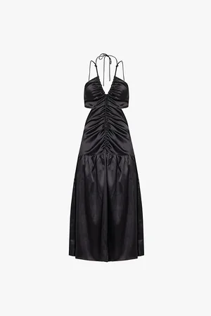 Amy Lynn Freya Ruched Regular-fit Stretch-woven Midi Dress