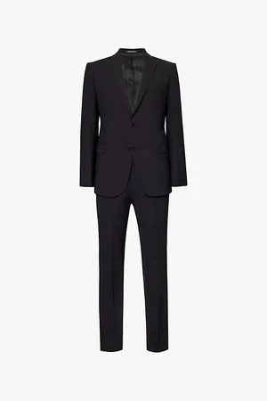 Emporio Armani Single-breasted Regular-fit Stretch-wool Suit