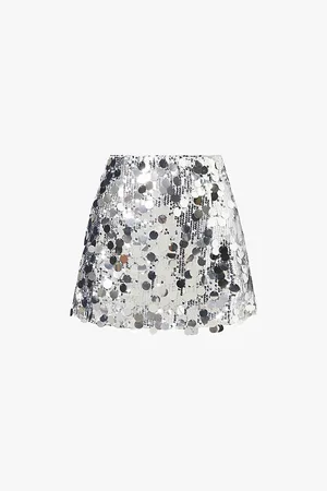 Amy Lynn Oceane Embellished Woven Mini Skirt