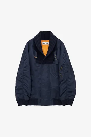 Loewe Shawl-collar Oversized-fit Shell Bomber Jacket