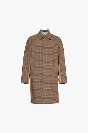 WALES BONNER Tenor Check-pattern Cotton-blend Canvas Coat
