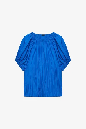 Joseph Briela Crinkled-texture Habotai-silk Blouse