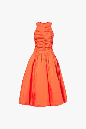 Amy Lynn Ruched Regular-fit Cotton Maxi Dress